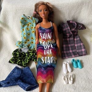 Barbie African doll curvy full figure Dress shorts top clothes 2020 11”